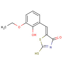 99988-45-1 (5E)-5-(3-Ethoxy-2-hydroxybenzylidene)-2-mercapto-1,3-thiazol-4(5H)-one chemical structure