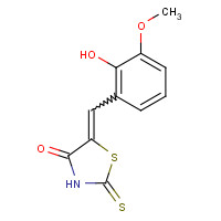 99972-65-3 (5E)-5-(2-Hydroxy-3-methoxybenzylidene)-2-mercapto-1,3-thiazol-4(5H)-one chemical structure