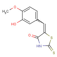 69505-47-1 (5E)-5-(3-Hydroxy-4-methoxybenzylidene)-2-mercapto-1,3-thiazol-4(5H)-one chemical structure