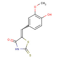 5447-37-0 (5E)-5-(4-Hydroxy-3-methoxybenzylidene)-2-mercapto-1,3-thiazol-4(5H)-one chemical structure