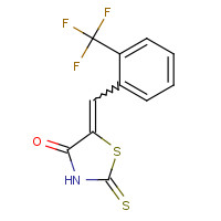 153568-04-8 (5E)-2-Mercapto-5-[2-(trifluoromethyl)benzylidene] -1,3-thiazol-4(5H)-one chemical structure