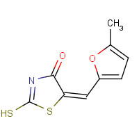 88674-82-2 (5E)-2-Mercapto-5-[(5-methyl-2-furyl)methylene]-1,3-thiazol-4(5H)-one chemical structure