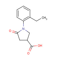 63675-17-2 1-(2-Ethylphenyl)-5-oxopyrrolidine-3-carboxylic acid chemical structure