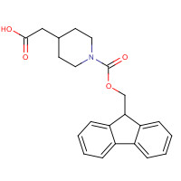 180181-05-9 {1-[(9H-Fluoren-9-ylmethoxy)carbonyl]piperidin-4-yl}acetic acid chemical structure
