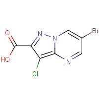 499190-16-8 6-Bromo-3-chloropyrazolo[1,5-a]pyrimidine-2-carboxylic acid chemical structure