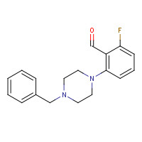 159944-64-6 2-(4-Benzylpiperazino-1-yl)-6-fluorobenzaldehyde chemical structure