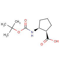 136315-70-3 (1R,2S)-Boc-2-amino-1-cyclopentanecarboxylic acid chemical structure