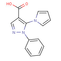 116834-08-3 1-Phenyl-5-(1H-pyrrol-1-yl)-1H-pyrazole-4-carboxylic acid chemical structure
