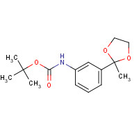 886361-42-8 tert-Butyl N-[3-(2-methyl-1,3-dioxolan-2-yl)-phenyl]carbamate chemical structure