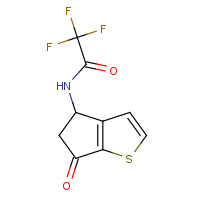 108046-14-6 2,2,2-Trifluoro-N-(6-oxo-5,6-dihydro-4H-cyclopenta[b]thiophen-4-yl)acetamide chemical structure
