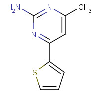 26963-43-9 4-Methyl-6-(2-thienyl)-2-pyrimidinamine chemical structure