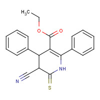 105199-50-6 Ethyl 5-cyano-2,4-diphenyl-6-thioxo-1,4,5,6-tetrahydro-3-pyridinecarboxylate chemical structure