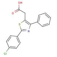 23821-72-9 2-[2-(4-Chlorophenyl)-4-phenyl-1,3-thiazol-5-yl]-acetic acid chemical structure