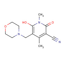 85843-03-4 6-Hydroxy-1,4-dimethyl-5-(morpholinomethyl)-2-oxo-1,2-dihydro-3-pyridinecarbonitrile chemical structure