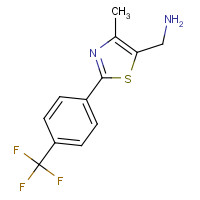 690632-25-8 {4-Methyl-2-[4-(trifluoromethyl)phenyl]-1,3-thiazol-5-yl}methanamine chemical structure