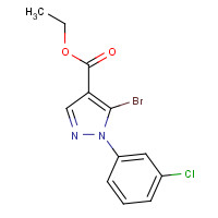 110821-39-1 Ethyl 5-bromo-1-(3-chlorophenyl)-1H-pyrazole-4-carboxylate chemical structure