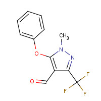 109925-42-0 1-Methyl-5-phenoxy-3-(trifluoromethyl)-1H-pyrazole-4-carbaldehyde chemical structure