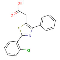 23821-79-6 2-[2-(2-Chlorophenyl)-4-phenyl-1,3-thiazol-5-yl]-acetic acid chemical structure