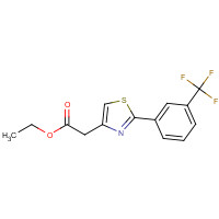 78743-00-7 Ethyl 2-{2-[3-(trifluoromethyl)phenyl]-1,3-thiazol-4-yl}acetate chemical structure