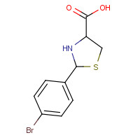69570-83-8 2-(4-Bromophenyl)-1,3-thiazolane-4-carboxylic acid chemical structure
