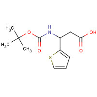 53030-49-2 3-[(tert-Butoxycarbonyl)amino]-3-(2-thienyl)propanoic acid chemical structure