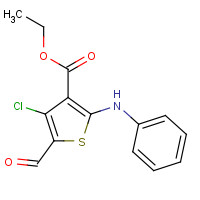 78267-24-0 Ethyl 2-anilino-4-chloro-5-formyl-3-thiophenecarboxylate chemical structure