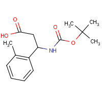 284493-54-5 3-[(tert-Butoxycarbonyl)amino]-3-(2-methylphenyl)propanoic acid chemical structure