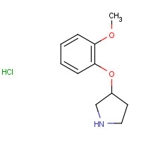 17741-15-0 3-(2-Methoxyphenoxy)pyrrolidine hydrochloride chemical structure