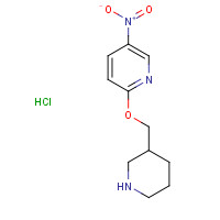 1185307-86-1 5-Nitro-2-(3-piperidinylmethoxy)pyridine hydrochloride chemical structure