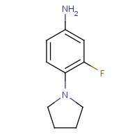 93246-54-9 3-Fluoro-4-(1-pyrrolidinyl)aniline chemical structure