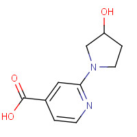 654663-49-7 2-(3-Hydroxy-1-pyrrolidinyl)isonicotinic acid chemical structure