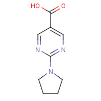 253315-06-9 2-(1-Pyrrolidinyl)-5-pyrimidinecarboxylic acid chemical structure