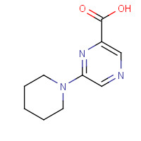 40262-68-8 6-(1-Piperidinyl)-2-pyrazinecarboxylic acid chemical structure