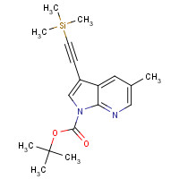 1198103-89-7 tert-Butyl 5-methyl-3-((trimethylsilyl)ethynyl)-1H-pyrrolo[2,3-b]pyridine-1-carboxylate chemical structure