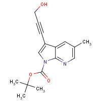 1198106-25-0 tert-Butyl 3-(3-hydroxyprop-1-ynyl)-5-methyl-1H-pyrrolo[2,3-b]pyridine-1-carboxylate chemical structure