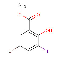 18071-51-7 Methyl 5-bromo-2-hydroxy-3-iodobenzenecarboxylate chemical structure