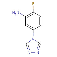 1082766-13-9 2-Fluoro-5-[1,2,4]triazol-4-yl-phenylamine chemical structure