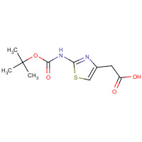 89336-46-9 N-BOC-2-amino-4-thiazolacetic acid chemical structure