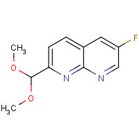1222533-72-3 2-(Dimethoxymethyl)-6-fluoro-1,8-naphthyridine chemical structure