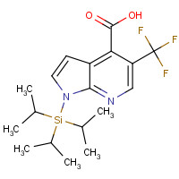 1222533-88-1 5-(Trifluoromethyl)-1-(triisopropylsilyl)-1H-pyrrolo[2,3-b]pyridine-4-carboxylic acid chemical structure