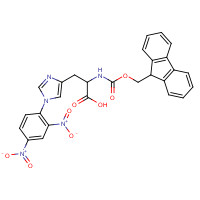 83999-94-4 (2S)-3-[1-(2,4-Dinitrophenyl)-1H-imidazol-4-yl]-2-{[(9H-fluoren-9-ylmethoxy)carbonyl]amino}propanoic chemical structure