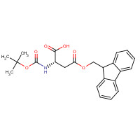 117014-32-1 (2S)-2-{[(tert-Butoxy)carbonyl]amino}-4-(9H-fluoren-9-ylmethoxy)-4-oxobutanoic acid chemical structure
