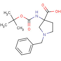 1027511-74-5 1-Benzyl-3-(tert-butoxycarbonylamino)pyrrolidine-3-carboxylic acid chemical structure