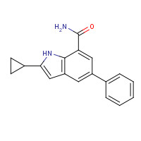 1211592-88-9 2-Cyclopropyl-5-phenyl-1H-indole-7-carboxamide chemical structure