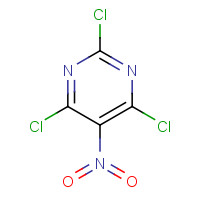 4359-87-9 2,4,6-Trichloro-5-nitropyrimidine, tech. chemical structure