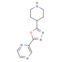 1207175-56-1 2-(Piperidin-4-yl)-5-(pyrazin-2-yl)-1,3,4-oxadiazole chemical structure