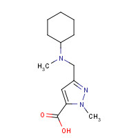 1223748-43-3 3-((Cyclohexyl(methyl)amino)methyl)-1-methyl-1H-pyrazole-5-carboxylic acid chemical structure