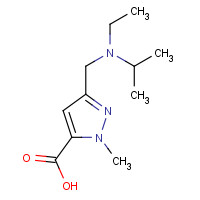 1223748-32-0 3-((Ethyl(isopropyl)amino)methyl)-1-methyl-1H-pyrazole-5-carboxylic acid chemical structure