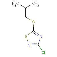 36955-41-6 3-Chloro-5-(isobutylthio)-1,2,4-thiadiazole chemical structure