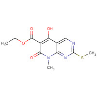 76360-81-1 Ethyl 5-hydroxy-8-methyl-2-(methylthio)-7-oxo-7,8-dihydropyrido[2,3-d]pyrimidine-6-carboxylate chemical structure